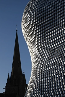 England, West Midlands, Birmingham. Abstract shapes of the modern Selfridges building