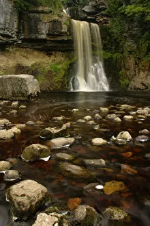 Trending: ENGLAND, Yorkshire, Yorkshire Dales National Park. The fast flowing waters of the Thornton Force waterfall