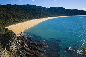 New Zealand, Nelson, Abel Tasman National Park. Goat Bay viewed from Skinner Point