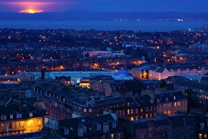 December Gallery: Scotland, Edinburgh, City Skyline. Edinburgh city viewed from Calton Hill looking towards