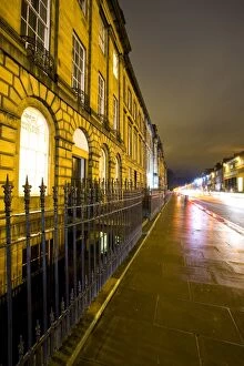 Edinburgh Illuminated Book Gallery: Scotland, Edinburgh, New Town. Albyn Place, with Queen Street