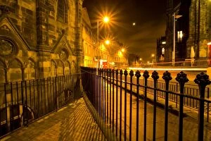 Edinburgh Illuminated Book Gallery: Scotland, Edinburgh, Old Town. St. Columbas Church, The Hub and Johnstone Terrace
