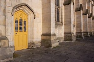 Images Dated 23rd November 2009: Scotland, Edinburgh, Princes Street. The foundations for the Gothic style Church of St