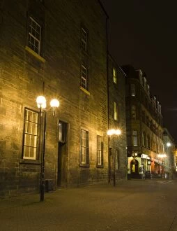 Scotland, Edinburgh, Rose Street. The narrow Rose Street was originally used as a service entrance to the houses