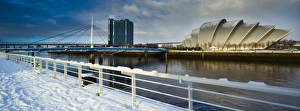 Scotland, Glasgow, Pacific Quay. Panoramic view of the Scottish Exhibition Scotland, Glasgow, Pacific Quay. Panoramic view of the Scottish Exhibition