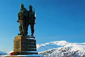 Scen Ic Collection: Scotland, Scottish Highlands, The Great Glen. The Commando Memorial near Spean Bridge in the Great