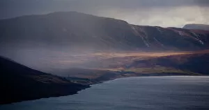 Lake Gallery: Scotland, Scottish Highlands, Little Loch Broom. Rain clears revealing the mountain peaks