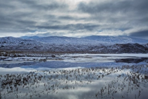Images Dated 18th February 2010: Scotland, Scottish Highlands, Loch a Chuilinn. The subtle shades of a mid-winters day reflected
