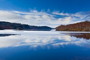 Pattern Gallery: Scotland, Scottish Highlands, Loch Garry. Cloud formations reflected upon the mirror like face of