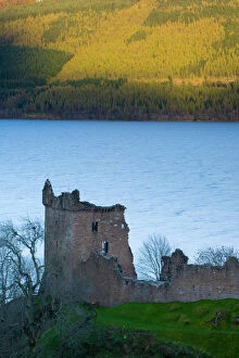Tourist Attraction Gallery: Scotland, Scottish Highlands, Loch Ness. Urquhart Castle on the banks of Loch Ness