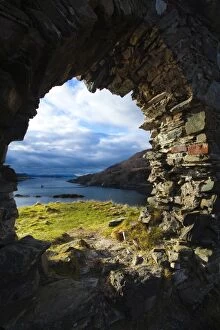 Images Dated 18th February 2010: Scotland, Scottish Highlands, Strome Castle. The enigmatic ruins of Strome Castle