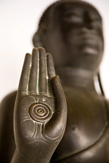 Thailand Gallery: Thailand, Bangkok, Wat Benchamabophit. Buddha statue at Wat Benchamabophit known