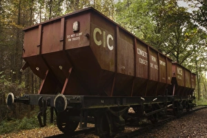 Train truck used to transport ore through what is now forestry commission woodland between High Spen Train truck used to transport ore through what is now forestry commission woodland between High Spen